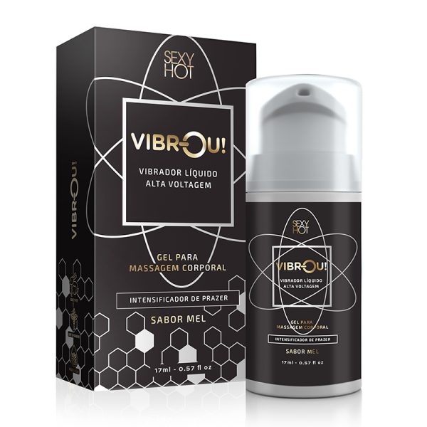 Vibrou! - Vibrador Líquido de Alta Voltagem Sabor Mel - 17ml  LANÇAMENTO