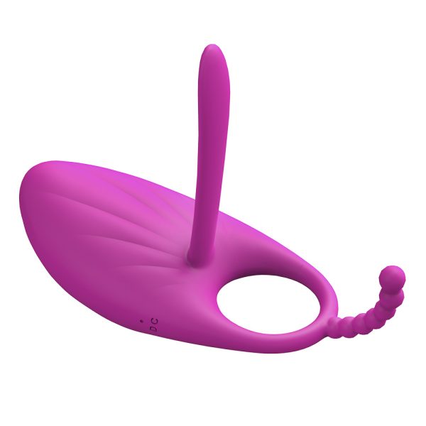 Anel Peniano com Vibrador Recarregável com 36 Vibrações e Dois Mini Plugs - Image 2