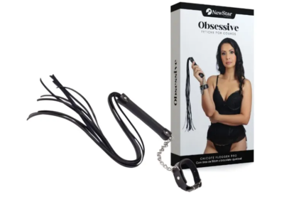 Chi Flogger Pro Com Tiras De 50cm + Bracelete Ajustável